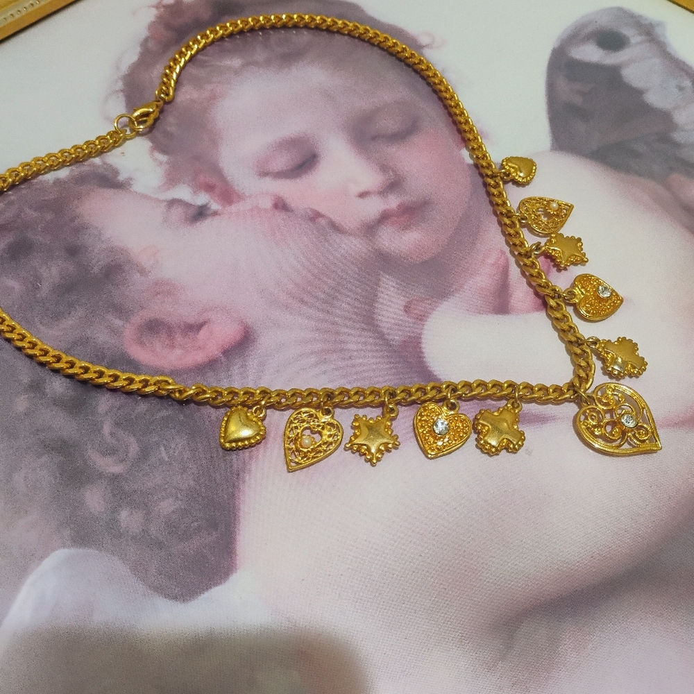 VINTAGE Gold Plated Necklace - Picture 6 of 12